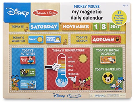 Melissa & Doug Disney Mickey Mouse My Magnetic Daily Calendar