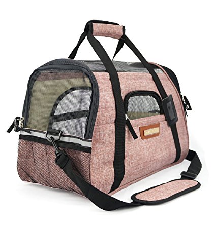Pawfect Pets Pet Travel Carrier, Soft-Sided with Two Pet Mats for Small Dogs and Cats