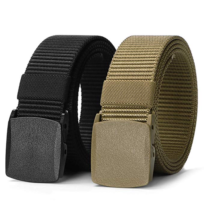 JasGood Nylon Canvas Breathable Military Tactical Men Waist Belt With Plastic Buckle