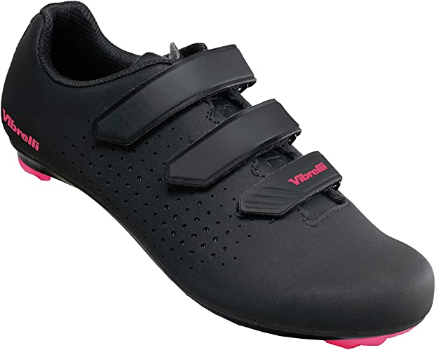Vibrelli Womens Peloton Cycling Shoes - Indoor Spin Exercise Road Bike Shoes - Compatible with All Cleats - Look Delta, Shimano SPD, ARC - Ladies Cycle Shoes - Cleats not Included