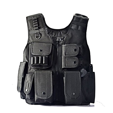 YAKEDA Law Enforcement Tactical SWAT Vest Army Fans Outdoor Vest Cs Game Vest,cs Field Vest Cosplay of Counter Strike Game-E88017