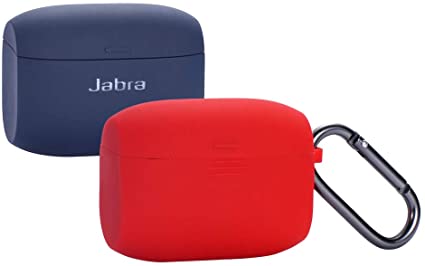 Jabra Elite Active 65t Silicone Case, Esimen Protective Skin Cover for Jabra Elite 65 Wireless Sports Earbuds (Red)