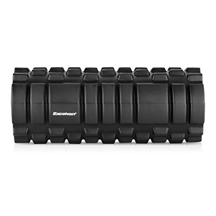 Excelvan® Foam Roller Muscle Roller Grid Textured Fitness Roller for Deep Tissue Muscle Massage, Fitness, CrossFit, Yoga, Pilates