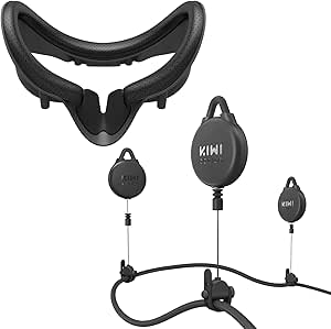 KIWI design VR Facial Interface Bracket for Valve Index & VR Cable Management for VR Link Cable, 6 Packs