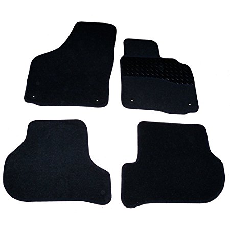 Sakura Mat Set includes Black Carpet with Rubber Heel Pad for  Scirocco 2008 Onwards