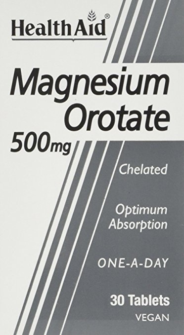 HealthAid Magnesium Orotate 500mg - 30 Vegan Tablets