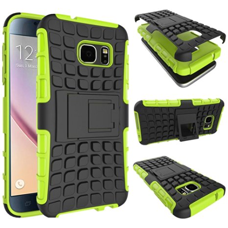 Galaxy S7 Case,JOBSS [HEAVY DUTY] Shock Absorbing Hybrid Impact Rugged Defender Rugged Tough Armorbox Hard Kickstand Bumper Case Cover Shell For Samsung Galaxy S7 S VII G930 GS7 All Carriers [Green]