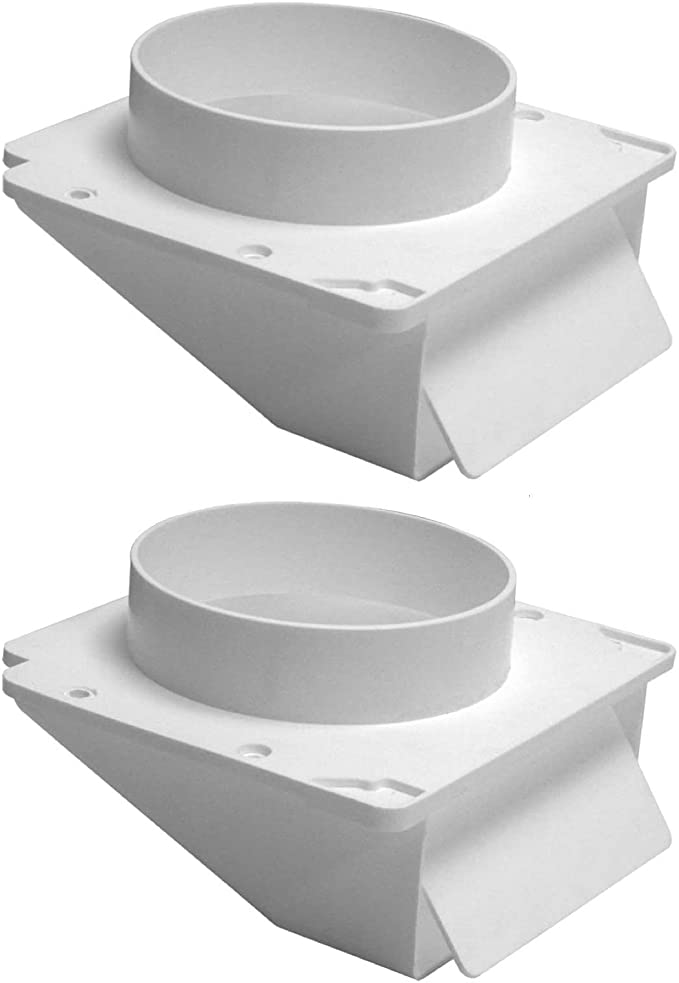 Lambro Industries 143WP Lambro"dustries"dustries Plastic Under Eave Vent, 4In, White, 2-Pack