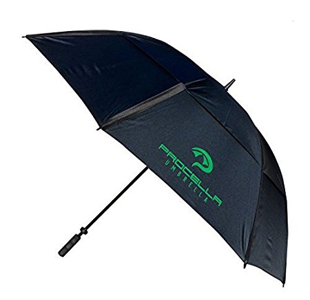 Best Large Oversize Golf Umbrella by Procella Umbrella 68 Inch Windproof Vented Canopy w/ UV Protection for 3 Persons at Weddings or any Outdoor Event, A Doorman's Umbrella