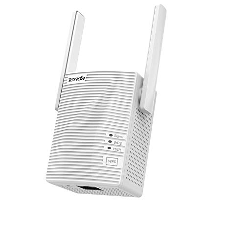 Tenda AC1200 WiFi Range Extender Gigabit WiFi Repeater with 100 Mbps LAN Port, Dual Banda 2.4GHz 300Mbps 5GHz 867Mbps, Hide SSID, WPS Function, Encryption Mode (A18)