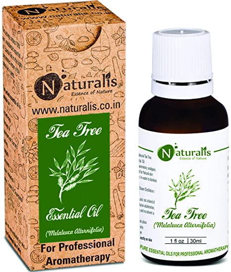 Naturalis Essence of Nature Tea Tree Essential Oil, for Acne, Pimples, Scars, Skin, Face, Hair care & Anti-Dandruff - 30ml
