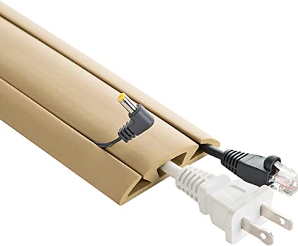 UT Wire UTW-CP501-BG 5-Feet Cord Protector with 3-Channels, Beige
