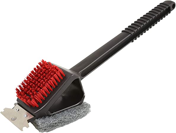 Bryson 2-in-1, Dual Head Nylon Grill Brush and Scrubber - Safely Scrub Grill Grates and Remove Carbon Deposits