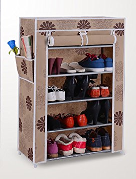 Evana Five Layer Shoe Rack/Shoe Shelf/Shoe Cabinet, Easy Installation Stand for Shoes-Multicolor