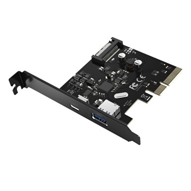 ORICO USB 3.1(GEN 2) Type-C and Type-A PCI-E Expansion Card Adapter with 15PIN Power Connector for Windows PC(PA31-AC)