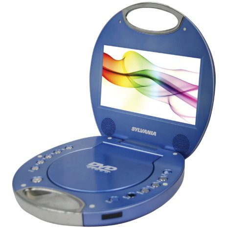Sylvania SDVD7046-Blue 7-Inch Portable DVD Player with Integrated Handle, Blue