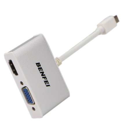 Benfei Mini DisplayPort Thunderbolt to HDMI VGA Adapter for Apple iMac and MacBook L51G