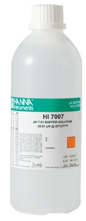 Hanna Instruments HI7007L 7.01 pH Calibration Buffer Solution, 500mL Bottle