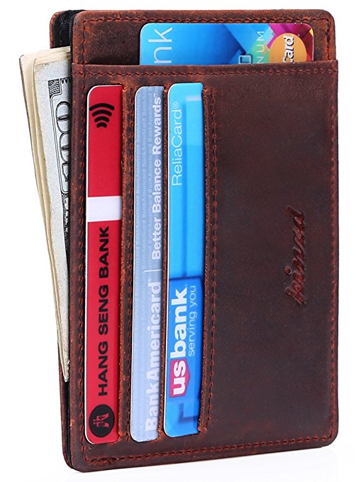 Slim Wallet RFID Front Pocket Wallet Minimalist Secure Thin Credit Card Holder