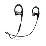 Bluetooth Headphones Grandbeing Wireless Bluetooth V41 Stereo Sweat-proof Sports Sweat-proof APT-X Headphone Headset with Mic and Dual Battery for iPhone 6s iPhone 6s Plus and Android Phones Black