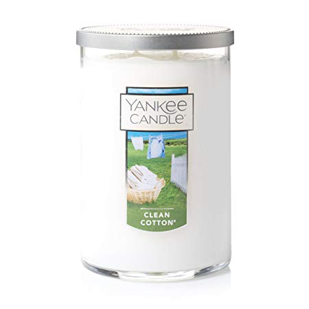 Yankee Candle Large 2-Wick Tumbler Candle, Clean Cotton