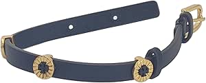 Tory Burch 143363 Britten Black/Rolled Brass Gold Hardware Enamel Single Wrap Leather Women's Bracelet