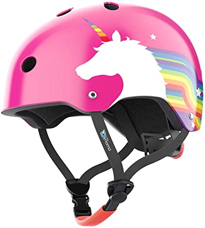 Little Dynamo | Kids Bike, Scooter and Skateboard Helmet | Adjustable for Kids Ages 8-14 Plus | Rainbow Unicorn | for Biking, Skating and Scootering Safety | Lightweight with Comfort Padding