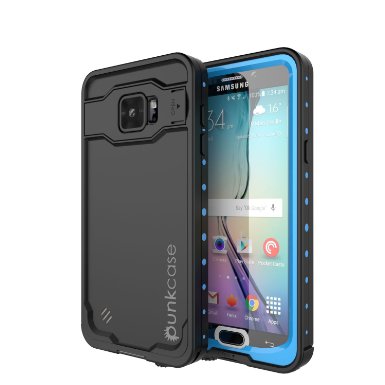 Galaxy Note 5 Waterproof Case, Punkcase StudStar Light Blue Samsung Galaxy Note 5 Thin Fit 6.6ft Underwater IP68 Shockproof Dirtproof Snowproof Case