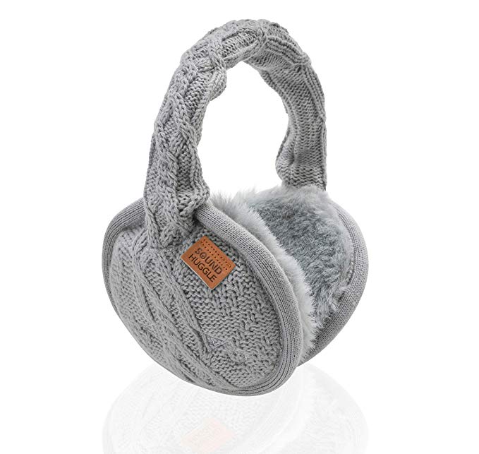 Winter Bluetooth Earmuffs & Ear Warmer Headphones - Micro-Thermal Engineered for Comfort, Warmth, and Premium Sound Quality, Portable and Durable with Flexible Band (Knit Light Grey)
