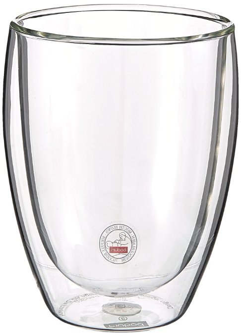 Bodum Pavina Double Wall Glass, Medium, 12-Ounce, Clear Set of 2