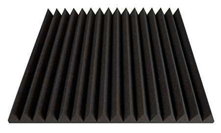 Ultimate Acoustics UA-WPW-24 Wedge-Style Wall Panel 24"x24"x2" Professional Acoustic  Foam with Mounting Tabs Included, 4 Pairs