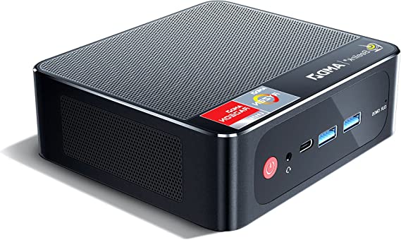 Beelink SER3 Mini PC, AMD Ryzen 7 3750H 4C/8T W 11 Pro Desktop Computerr, 16GB RAM/500GB SSD M.2 NVME SSD Mini Computer, Dual HDMI&USB C 4K@60Hz Output/WiFi 5/BT4.0/Support Auto Power On