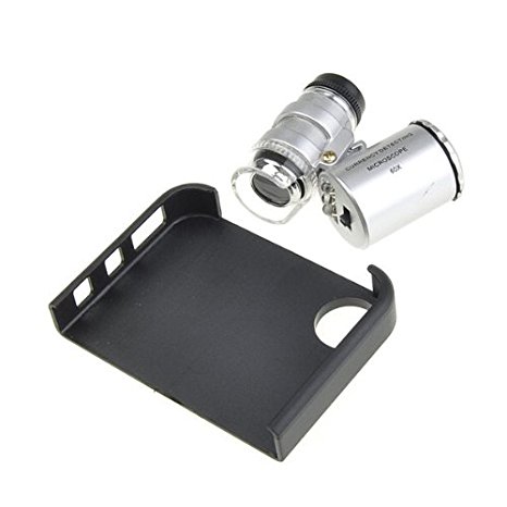 Neewer Portable 60X Zoom Microscope Micro Lens For Apple iPhone 4 4S With LED Light