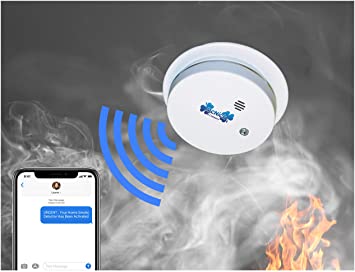 MCNICK & COMPANY Wireless Audio Smart Detector for Smoke Fire Sensors – Wi-Fi Alarm Listener with SMS Text Notifications - 10 Year Lifespan with Tamper & End of Life Alert