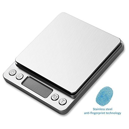 Digital Kitchen Scale, VADIV 3kg/105oz Electronic Mini Professional Weighting Scales with Larger Platform, High Precision, LCD Display, Batteries Operated