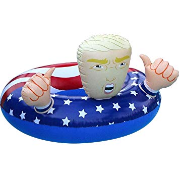 iShyan Pool Float Donald Trump Inflatable Swimming Floats for Summer Pool Party, 42 inch Inflatable Swim Ring