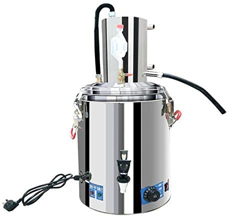 45L Automatic Alcohol Distiller Moonshine Still with Heating and Temperature Adjustment 30°-110° Constant Temperature Fermentation and 70°/52°/42°/28° Wine Out Home Brewing Kit
