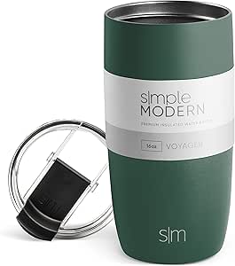 Simple Modern Reisebecher für Kaffee Trinkbecher Becher mit Klappdeckel | Isolierter EdelstahlEiskaffeebecher | Geschenke für Frauen und Männer | Voyager Sammlung | 470ml | Forest