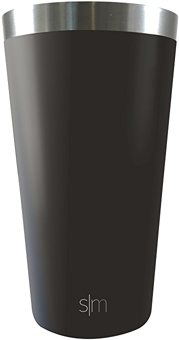 Simple Modern Pint 16oz Tumbler - Vacuum Insulated Double-Walled 18/8 Stainless Steel Hydro Travel Mug - Coffee Cup Flask - Midnight