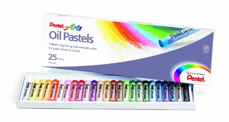 Pentel Arts Oil Pastels 25 Color Set PHN-25