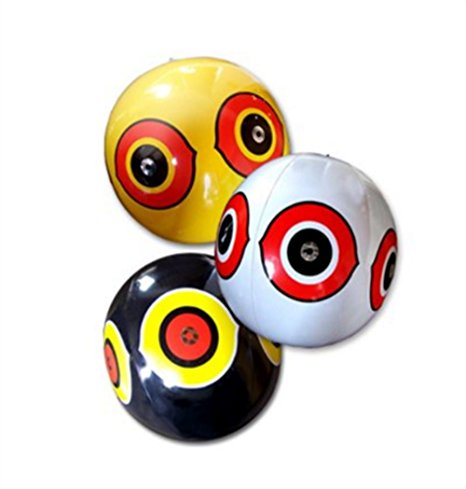 Seicosy (TM) Scare Eye Bird Balloon, Pegion & Sparrow Deterrnet, Pack of 3(Yellow Black White)