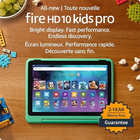 All-new Amazon Fire HD 10 Kids Pro tablet - ages 6-12 | 10.1" brilliant screen, parental controls, slim case | 2023 release, 32 GB, Mint