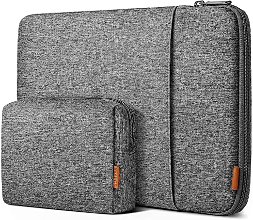 Inateck 12.3-13 Inch Case Sleeve 360° Protection Compatible with MacBook Air 13 2020/2019/2018, MacBook Pro 13 2016-2020, MacBook Air M1, Surface Pro 7/6/X/5/4/3 with Accesory Bag -Gray