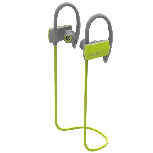 BlueFit Wireless Bluetooth 4.0 Sports Headphones,Stereo Headset With Microphone,Hands-free In-ear Earbuds (Green)