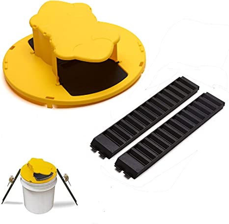 Slide Bucket Lid Mouse Rat Trap with Ramp, Flip Auto Reset Multi Catch for Indoor Outdoor, Compatible 5 Gallon Bucket, Mouse Trap Compatible