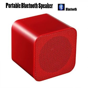 Wireless Bluetooth SpeakerACLUXS Magicbox Ultra-Portable Bluetooth Speaker for iPhone iPad Mini iPad 432 iTouch Nexus Samsung and other Smart Phones and Mp3 PlayersRed
