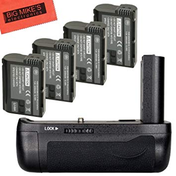Ultra High Power Battery Grip Kit for Nikon D7500 Digital SLR Camera - Includes Qty 4 BM Premium EN-EL15 Batteries   Vertical Battery Grip …
