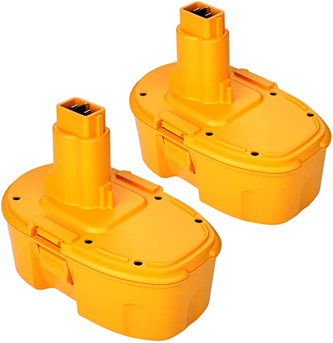 2Pack 4.5Ah 18V DC9098 DC9096 Replacement Battery Ni-Mh Compatible with Dewalt 18V Battery XRP DC9096 DC9098 DC9099 DW9095 DW9096 DW9098 18V XPR Cordless Power Tools(Yellow)