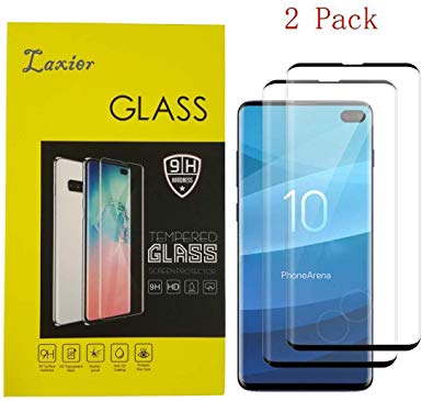 2 Pack of Galaxy S10 Plus Tempered Glass Screen Protector, Case Friendly Full Coverage Saver Protective Cover Clear Film for Samsung Phone S10  (not for S 10 and S 10E) (for S10 )