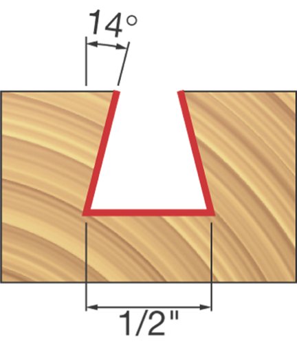 Freud 1/2" (Dia.) Dovetail Bit with 1/4" Shank (22-124)